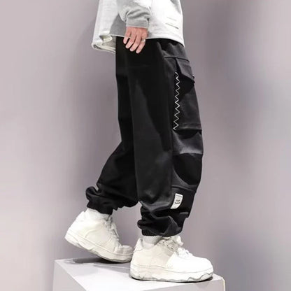 Korean Cargo Pants Men Japanese Streetwear Oversize Sweatpants Harajuku Casual Joggers Kpop Trendy Trousers Hip Hop