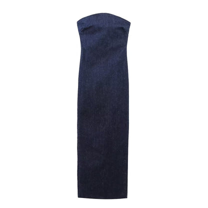 jinran 2024 Women New Sexy Elastic Denim Dresses Spring Summer Elegant Sleeveless Slim Fit Party Vestidos High Street Outwear