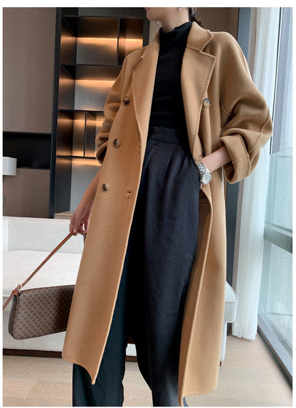 jinran Cotton Padded Autumn Winter New Classic Camel Wool Coat Loose Fashion Joker Temperament Woolen Coat Coats and Jackets Women