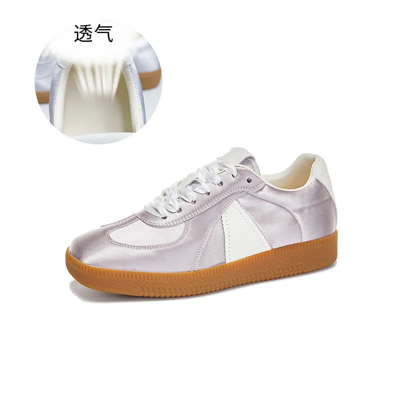 nvxiot  -  Women Sneakers Women Split Leather Lace-Up Square Head Platform Shoes Lady Soft Flats Casual Shoes Loafers Women Luxury Shoes