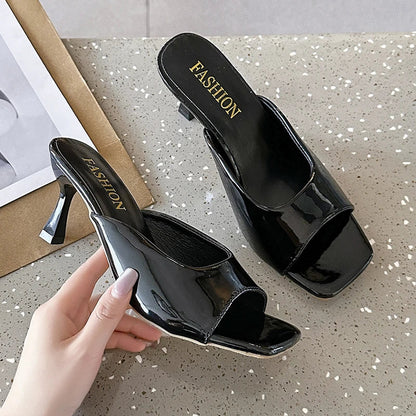 jinran Summer Heels Slippers Women Shoes Fashion Sexy Thin Heels Flip Flops Woman Shoes High Heels Sexy Ladies Slipper Plus Size