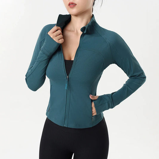 jinran New Sports Jacket Standing Collar Yoga Wear Top sports top woman gym Yoga wear gym clothing for women Naqiyayabei