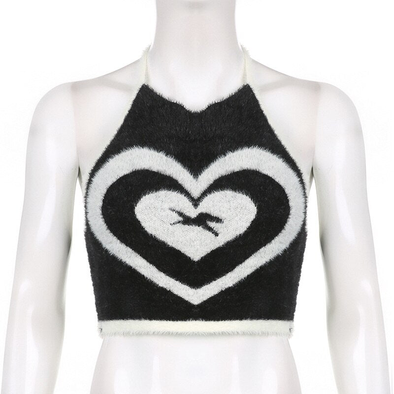 jinran Sexy Love Knit Halter Tube Tee Backless Bottoming Slim Fit Vest Crop Top Women's Spring 2022 New Style Tee Tank Tops