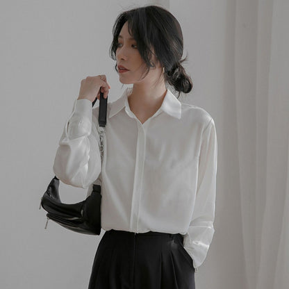 jinran Spring Summer Women Fashion Tunic Chiffon Blouse Shirts for Women Office Clothes Elegant Blouse White Shirt