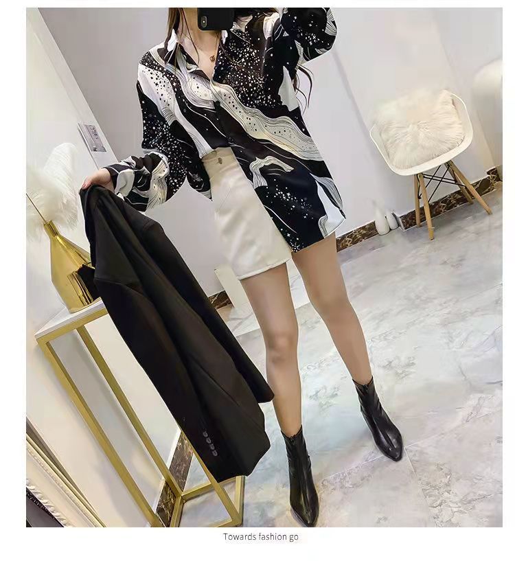 jinran Chiffon Blouse for Women Shirt with A Sense of Design Spring Summer Women Fashion Boho Top Women Korean Fashion Shirts