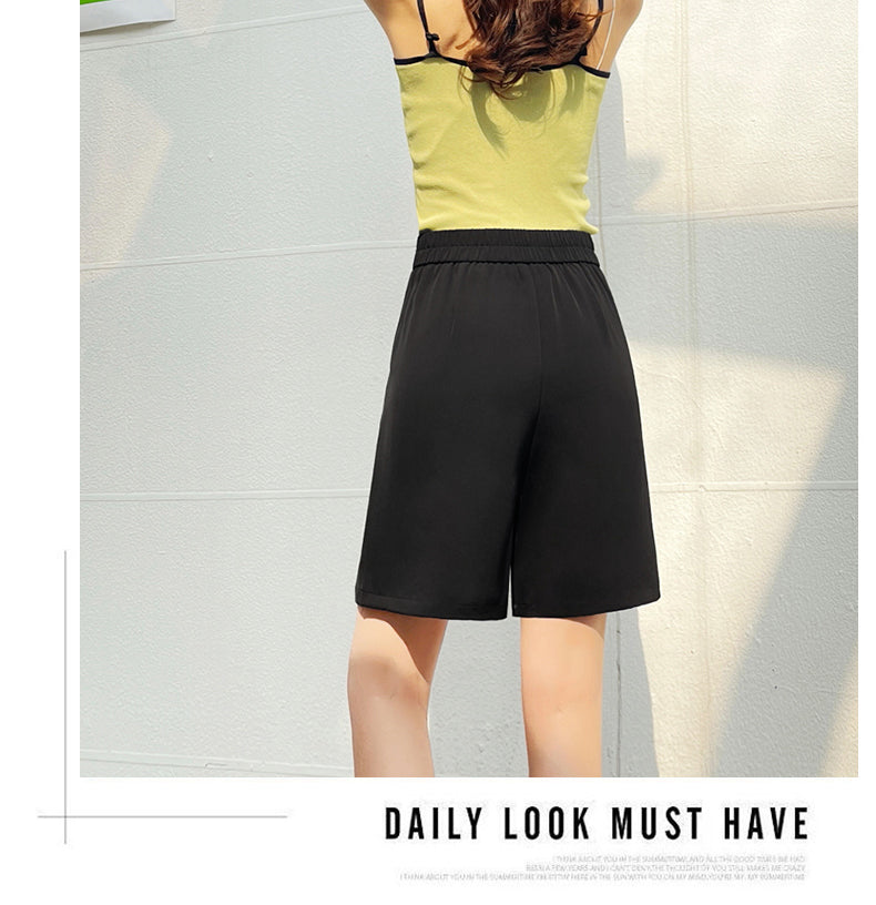 jinran Office Lady 2022 Summer Suit Women Shorts Solid Hot Shorts Knee Length Shorts Female Casual Half Trousers Loose Capris Bermuda