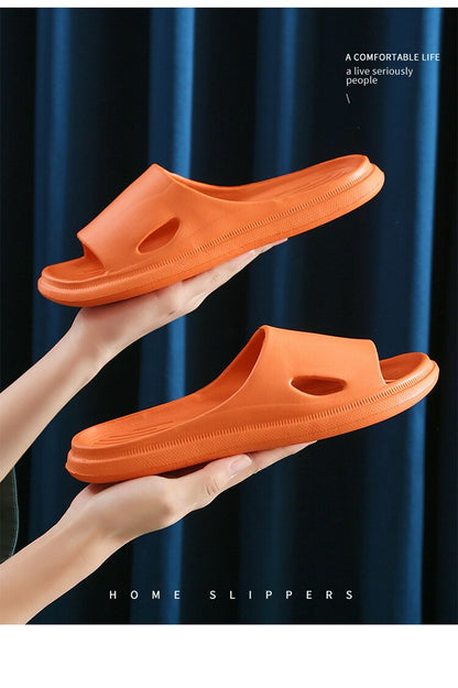 jinran Summer Thick Platform Bathroom Home Slippers Women Fashion Soft Sole EVA Indoor Slides Sandals Non-slip Flip Flops Free Shipping