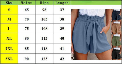 jinran Summer New Pants Women's Lace Drawstring Fungus Shorts Solid Color Casual Shorts Bow Women's Loose High-waisted Wide-leg Shorts