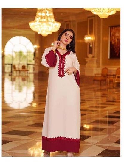 jinran Ramadan Eid Muslim Plus SIze Women's Robe Abaya For Dubai 2022 Prayer Clothes Summer And Wither Embroidery and Diamonds Style