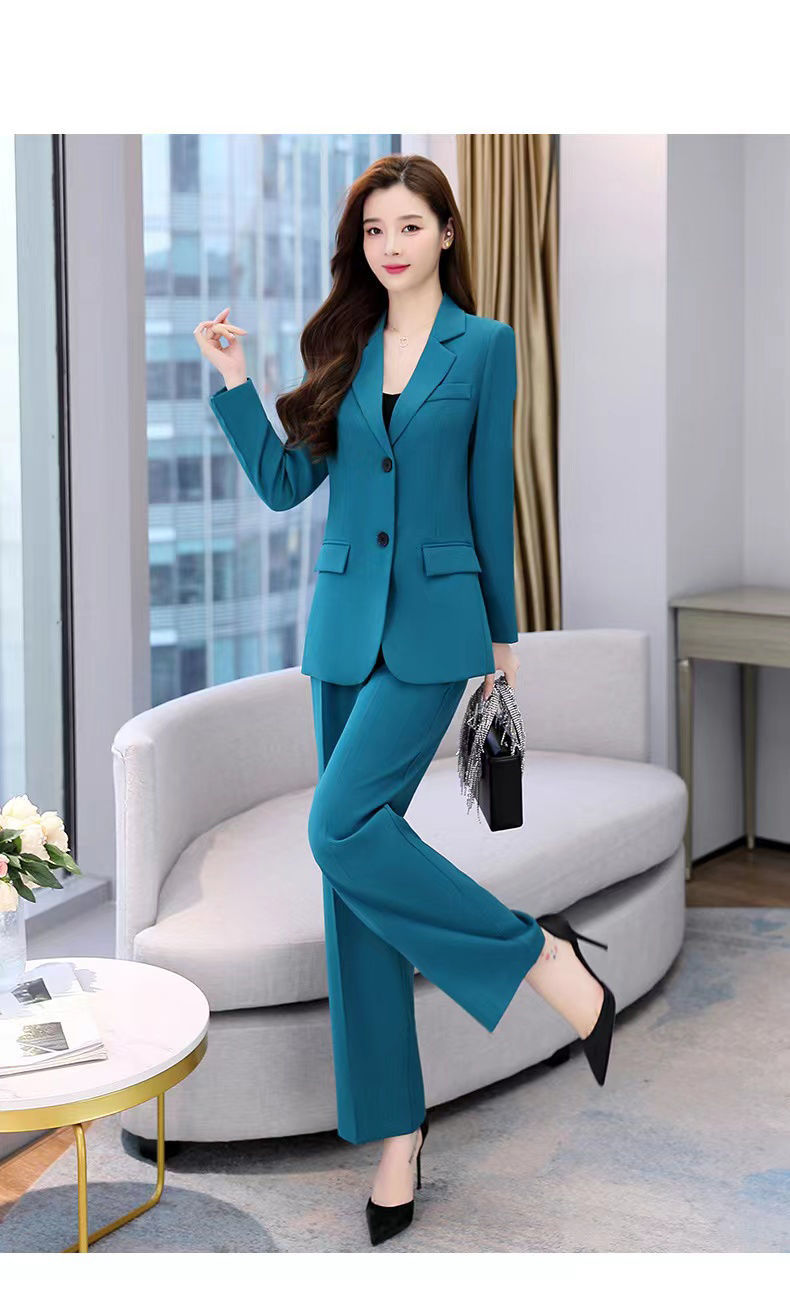 jinran 2022 Summer New Korean Fashion Elegant Women's Pants Suit Office Blazer Jacket Leisure Trousers Two Piece Set Female Clothing