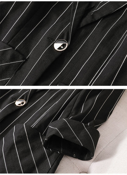 jinran Small Suit Jacket New Women's Spring Summer Striped Slim Sleeve Fashion Slim Suit Suit Jacket Oversize Code Clothing for Women