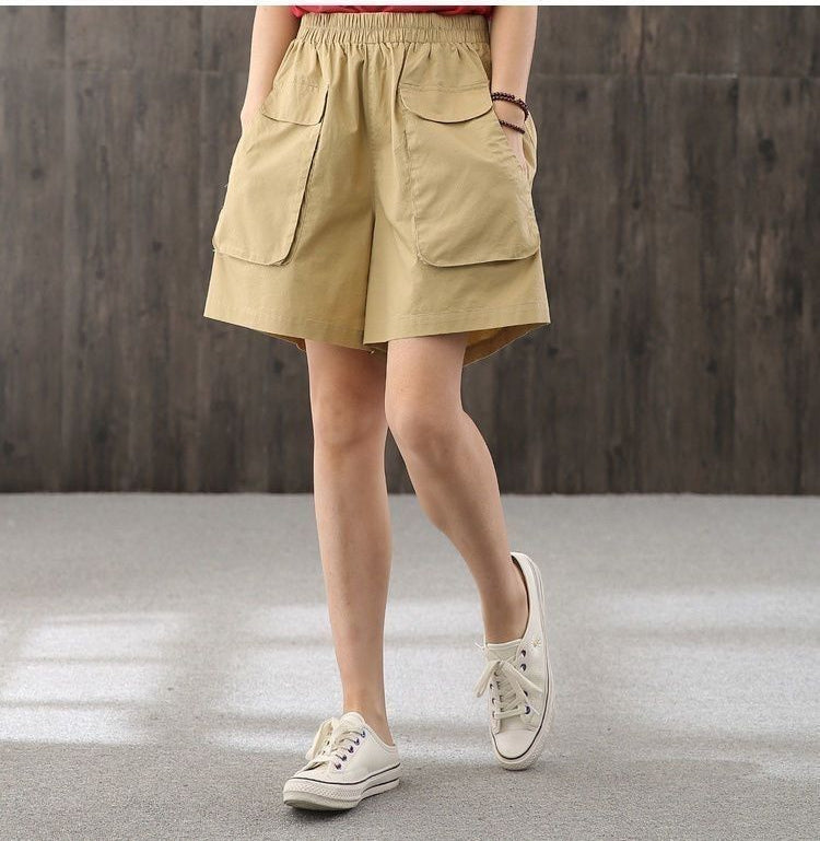 jinran 2022 Summer New Fashion Loose Shorts Women Wear High Waist Slim Fashion Wide Leg Overalls Temperament Commuter Women's Dress