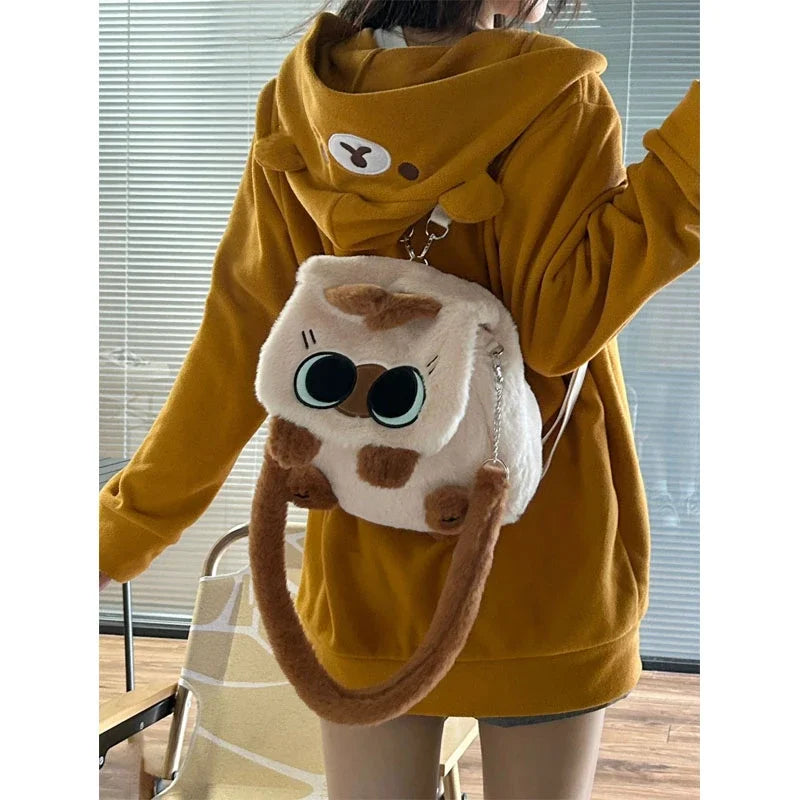 nvxiot  -  Kawaii Zip Up Hoodies Women Oversized Japanese Girl Preppy Style Cute Bear Sweatshirts Sweet Lolita Embroidered Tops