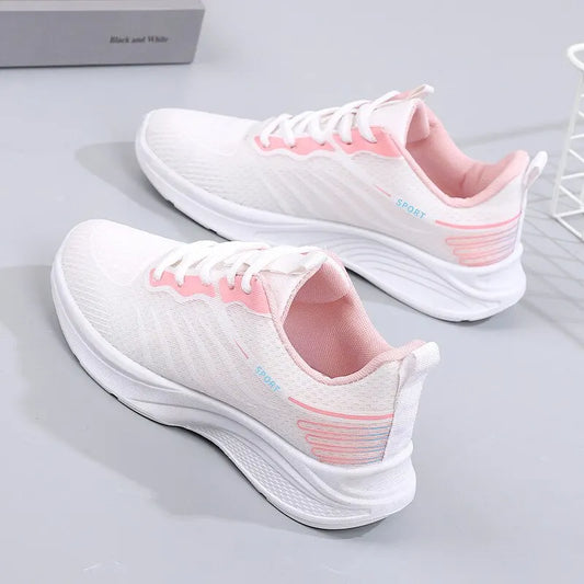 jinran New Spring/Summer Women's Sports Breathable Mesh Lightweight and Anti Slip Versatile Casual Shoes