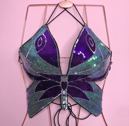 jinran 2024 TAO BUTTERFLY SEQUIN TOP