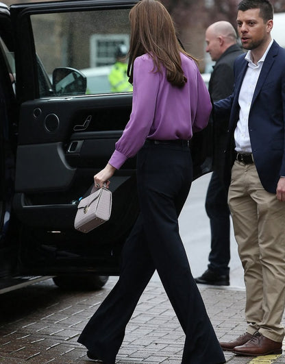 jinran New Kate Middleton Princess purple Blouses fashion Bow designer OL long sleeve shirts 1688