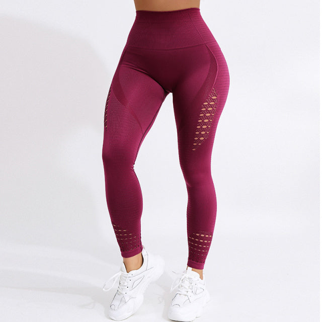 jinran New Push Up Seamless High Waist Leggings Women Workout Mesh Breathable Fitness Clothing Training Pants Female Dropship