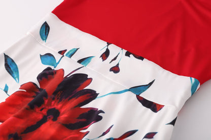 jinran Vintage Floral Print O-Neck Long Dress Women Summer 2021 New Short Sleeve Casual Slim Robe Casual Elegant Lady Maxi Vestidos