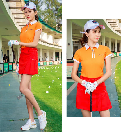 jinran Summer Women&#39;s Short Skirt Pleated Golf Skirt Casual Outdoor Sports Girls Skirt Slim Fit Badminton Tennis Skorts XS-XXL Choose