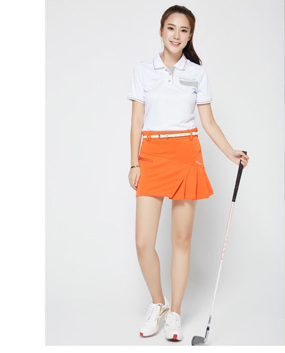 jinran Summer Women&#39;s Short Skirt Pleated Golf Skirt Casual Outdoor Sports Girls Skirt Slim Fit Badminton Tennis Skorts XS-XXL Choose