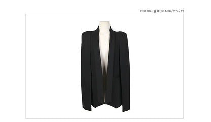 jinran Shawl Collar Split Sleeve Cloak Blazer Cape New Women&#39;s Spring Solid Color OL Suit Jacket Coat Black White