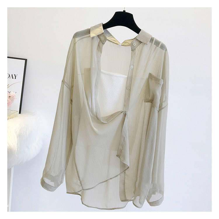 jinran Women Thin Coat Casual Summer Sun Protection Clothes Female Cardigan Shirt Clothing Tops Blouse For Woman Covers Blusa