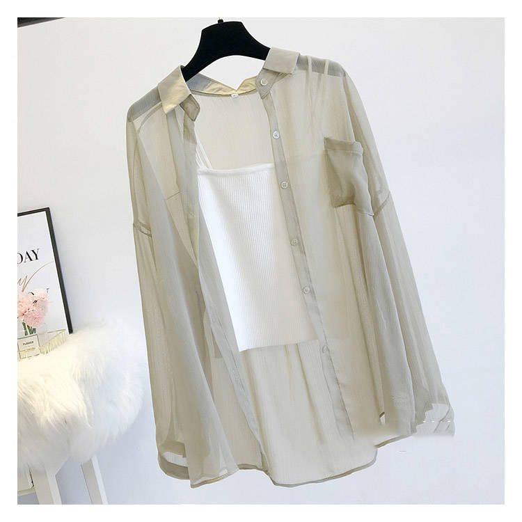 jinran Women Thin Coat Casual Summer Sun Protection Clothes Female Cardigan Shirt Clothing Tops Blouse For Woman Covers Blusa