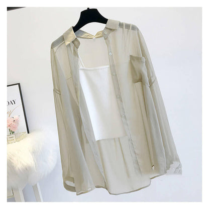 jinran Women Thin Coat Casual Summer Sun Protection Clothes Female Cardigan Shirt Clothing Tops Blouse For Woman Covers Blusa