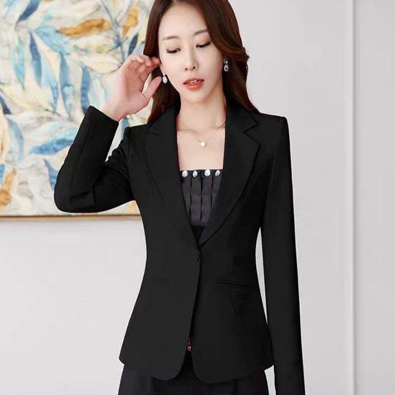 jinran 2022 spring and Autumn New Korean Mini suit women&#39;s long sleeve short slim casual temperament White Mini suit