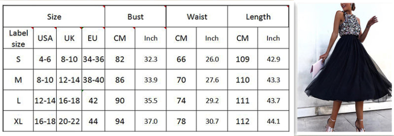 jinran Women&#39;s Sequined Long splice Wedding Party Dress Sleeveless V-neck Blue A-line Elegant Chiffon Dresses Bridesmaid Dinner Dress
