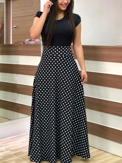 jinran Vintage Floral Print O-Neck Long Dress Women Summer 2021 New Short Sleeve Casual Slim Robe Casual Elegant Lady Maxi Vestidos