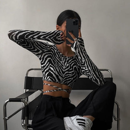 jinran 2024 CAROLE ZEBRA TOP