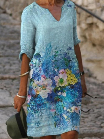 jinran Women 2021 Loose Spring Vintage Ruffles Befree Dress Large Big Printed Summer Boho Casual Party Elegant Dresses Plus Sizes