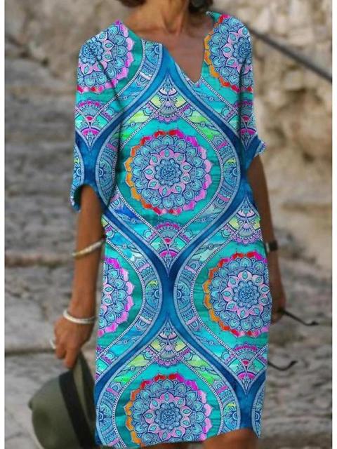jinran Women 2021 Loose Spring Vintage Ruffles Befree Dress Large Big Printed Summer Boho Casual Party Elegant Dresses Plus Sizes