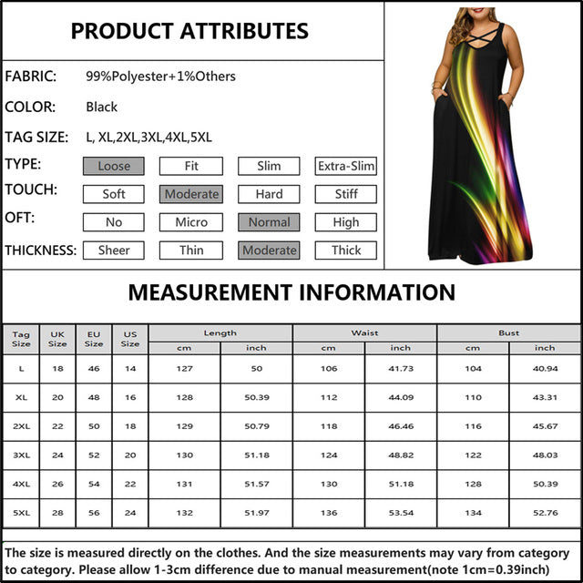 jinran Women&#39;s Fashion Plus Size Casual Short Sleeve  Print Maxi Long Dress Boho Big Size 6XL Dresses For Women Party Sundress Robe