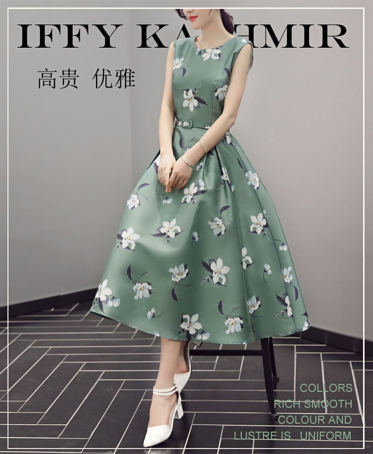 jinran Women&#39;s Chiffon Print Dresses For Women Party Maxi With Waist Down Swing Summer 2021 Casual Female Long Lace Dress Elegant Oodji