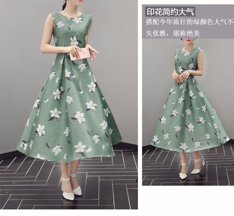 jinran Women&#39;s Chiffon Print Dresses For Women Party Maxi With Waist Down Swing Summer 2021 Casual Female Long Lace Dress Elegant Oodji