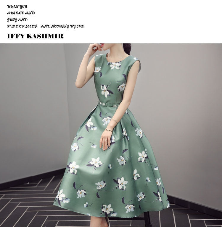 jinran Women&#39;s Chiffon Print Dresses For Women Party Maxi With Waist Down Swing Summer 2021 Casual Female Long Lace Dress Elegant Oodji