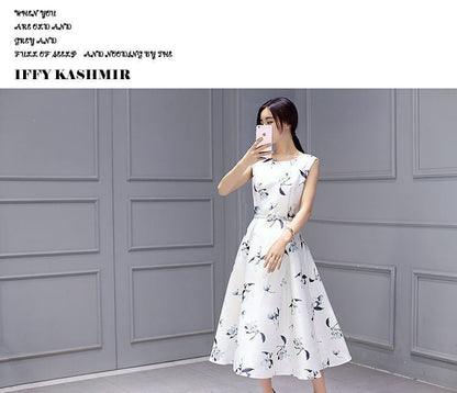 jinran Women&#39;s Chiffon Print Dresses For Women Party Maxi With Waist Down Swing Summer 2021 Casual Female Long Lace Dress Elegant Oodji