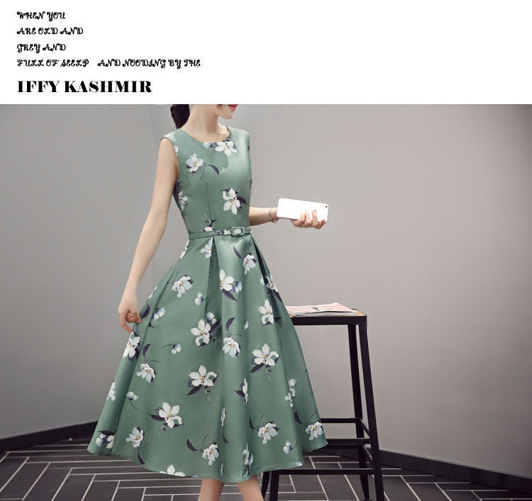 jinran Women&#39;s Chiffon Print Dresses For Women Party Maxi With Waist Down Swing Summer 2021 Casual Female Long Lace Dress Elegant Oodji