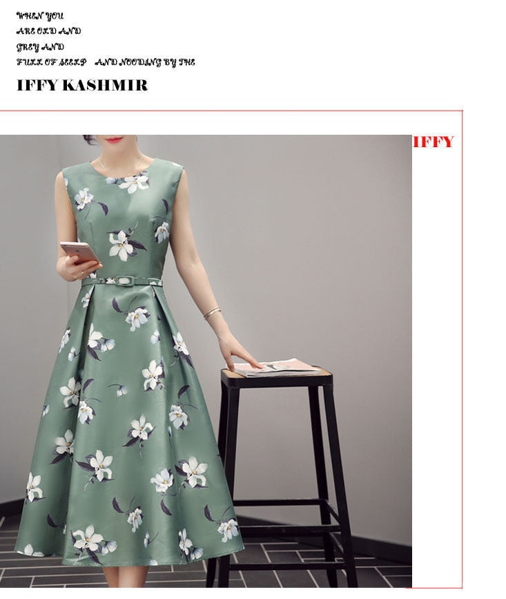 jinran Women&#39;s Chiffon Print Dresses For Women Party Maxi With Waist Down Swing Summer 2021 Casual Female Long Lace Dress Elegant Oodji