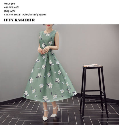 jinran Women&#39;s Chiffon Print Dresses For Women Party Maxi With Waist Down Swing Summer 2021 Casual Female Long Lace Dress Elegant Oodji