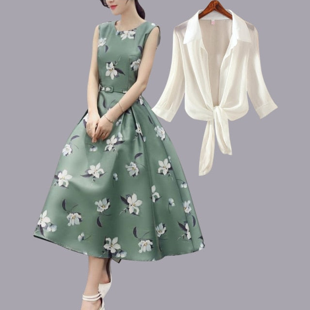 jinran Women&#39;s Chiffon Print Dresses For Women Party Maxi With Waist Down Swing Summer 2021 Casual Female Long Lace Dress Elegant Oodji