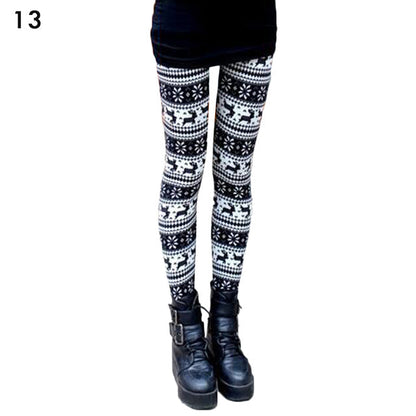 jinran 2022 Christmas Print Women&#39;s Leggings High Waist Leggings Happy New Years Party Long Pants Fashion Ladies Xmas Trousers Pants