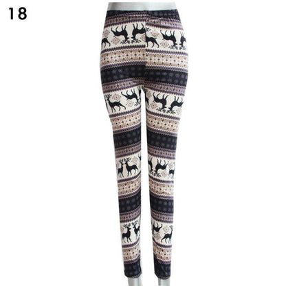 jinran 2022 Christmas Print Women&#39;s Leggings High Waist Leggings Happy New Years Party Long Pants Fashion Ladies Xmas Trousers Pants