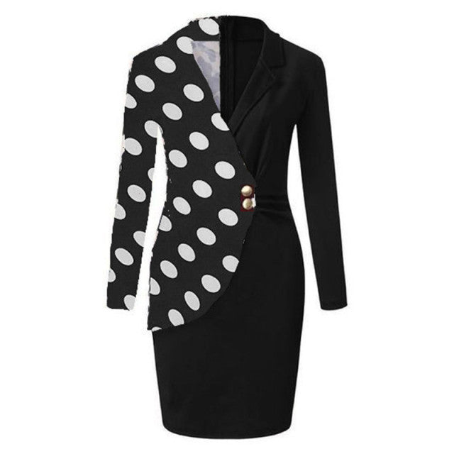 jinran Winter Women&#39;s Clothing New Fashion Commuter Suit V-Neck Button Sexy Bag Hip Skirt Slim Elegant Ladies Dress