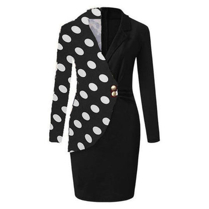 jinran Winter Women&#39;s Clothing New Fashion Commuter Suit V-Neck Button Sexy Bag Hip Skirt Slim Elegant Ladies Dress