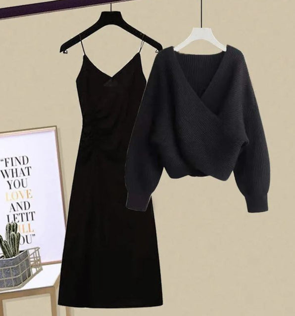 jinran Women&#39;s Knitting Solid Color Pullovers Long Sleeve Sweater Or Slim Skirt Or Suit Autumn Winter Casual Simplicity Dress New