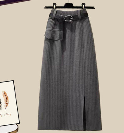 jinran Women&#39;s Knitting Solid Color Pullovers Long Sleeve Sweater Or Slim Skirt Or Suit Autumn Winter Casual Simplicity Dress New