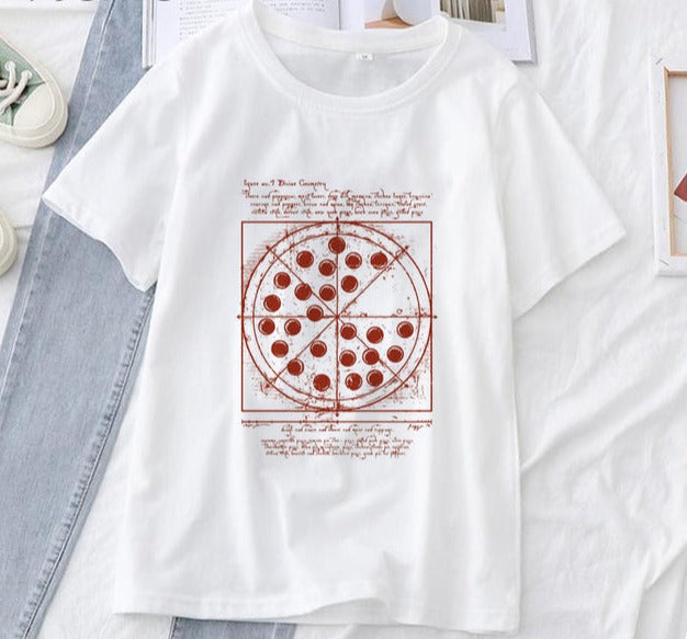 jinran Tom Holland Women&#39;s T-shirts Women Men Harajuku I Survived My Trip To NYC Classic Vitruvian Pizza T Shirt Summer Fashion Tops